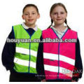 Chaleco reflectante tejido poliéster tela niños seguridad reflectante chaleco niños Seguridad de alta visibilidad DHL Freeshipping